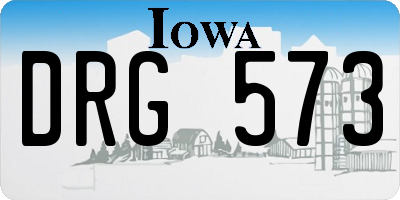 IA license plate DRG573