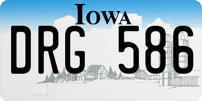IA license plate DRG586