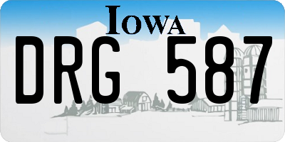 IA license plate DRG587