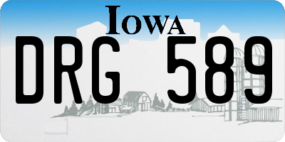 IA license plate DRG589