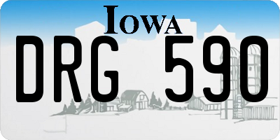 IA license plate DRG590