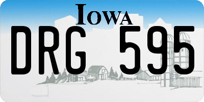 IA license plate DRG595