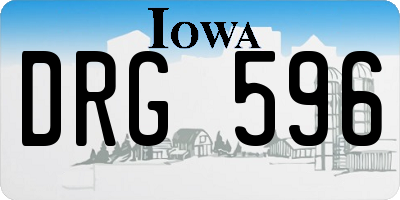IA license plate DRG596
