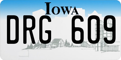 IA license plate DRG609