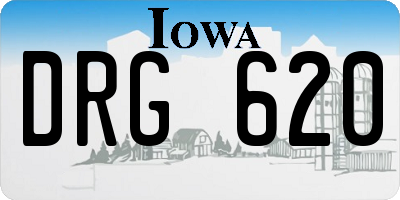 IA license plate DRG620
