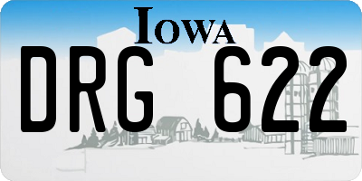 IA license plate DRG622