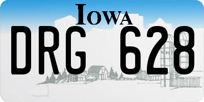 IA license plate DRG628