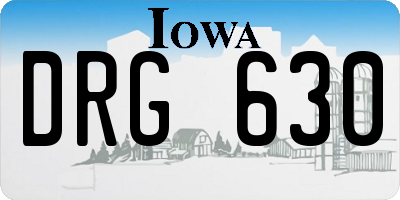 IA license plate DRG630