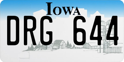 IA license plate DRG644