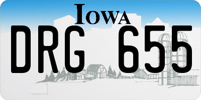 IA license plate DRG655