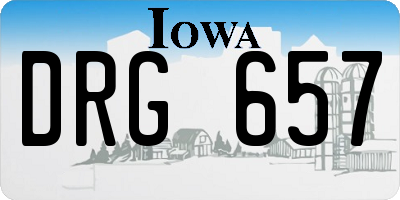 IA license plate DRG657