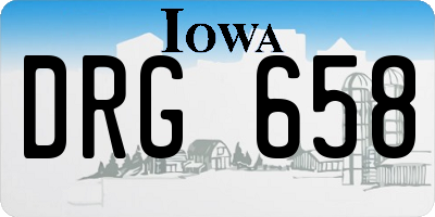 IA license plate DRG658
