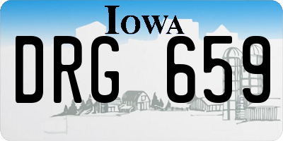 IA license plate DRG659
