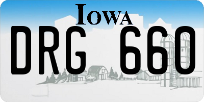 IA license plate DRG660
