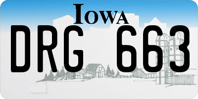 IA license plate DRG663