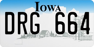 IA license plate DRG664
