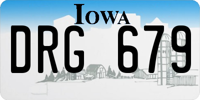 IA license plate DRG679