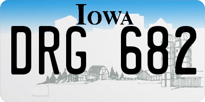 IA license plate DRG682