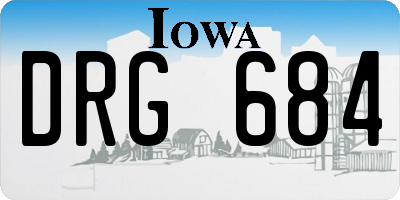 IA license plate DRG684