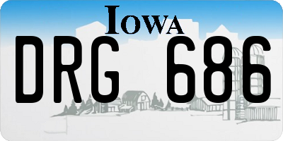 IA license plate DRG686