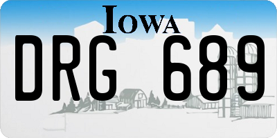 IA license plate DRG689