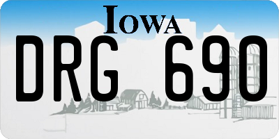 IA license plate DRG690