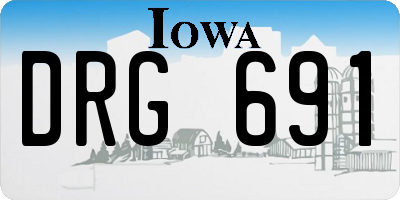 IA license plate DRG691