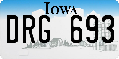 IA license plate DRG693