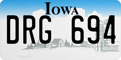 IA license plate DRG694
