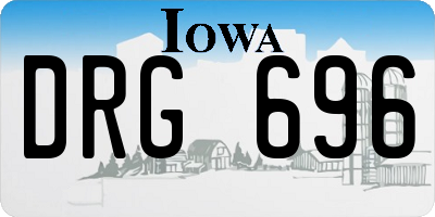 IA license plate DRG696
