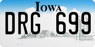 IA license plate DRG699