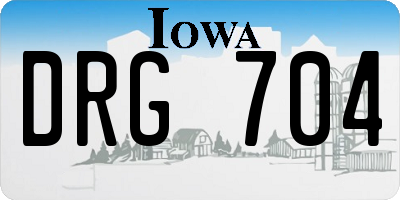 IA license plate DRG704
