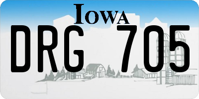 IA license plate DRG705