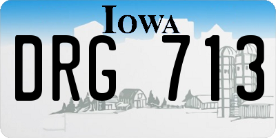 IA license plate DRG713