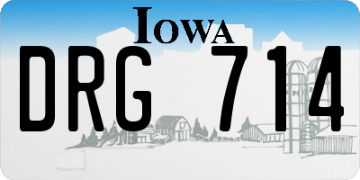 IA license plate DRG714