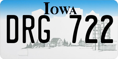 IA license plate DRG722