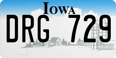 IA license plate DRG729