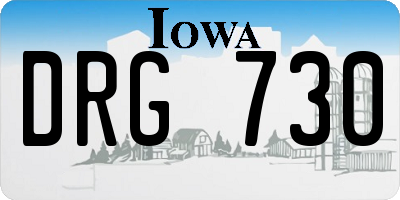 IA license plate DRG730