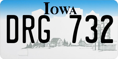 IA license plate DRG732