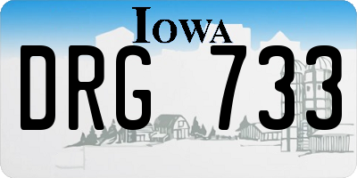 IA license plate DRG733