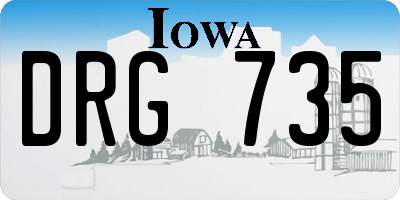 IA license plate DRG735