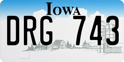 IA license plate DRG743