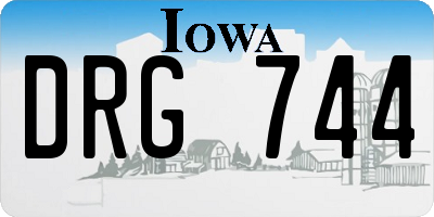 IA license plate DRG744