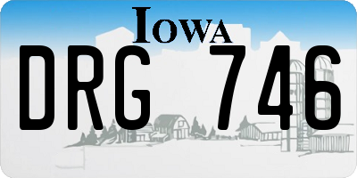 IA license plate DRG746