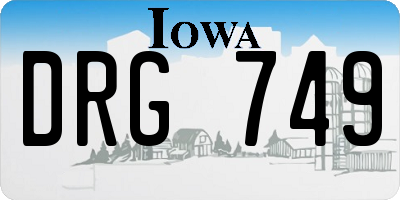 IA license plate DRG749
