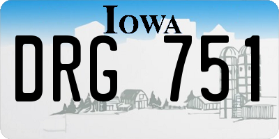 IA license plate DRG751