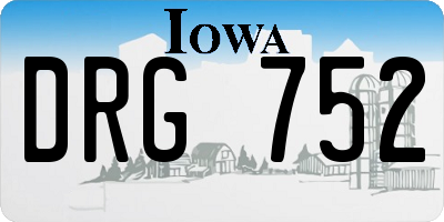 IA license plate DRG752