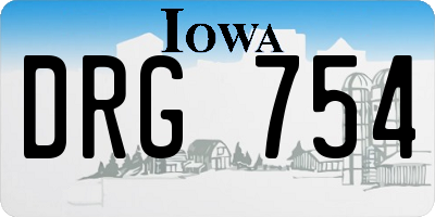 IA license plate DRG754