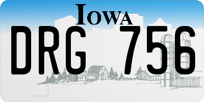 IA license plate DRG756