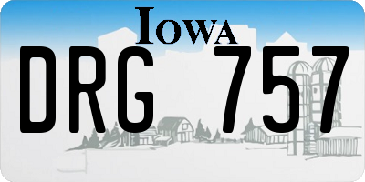 IA license plate DRG757
